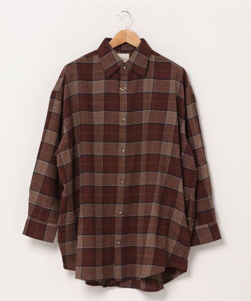 CORISCO(コリスコ)の「CORISCO ネル BIG シャツ (M1)(シャツ/ブラウス・メンズ・アイボリー/ブラウン/ベージュ/その他1/その他2/その他3/その他4/その他5/その他6/その他7・MEDIUM/LARGE)」の1枚目の写真