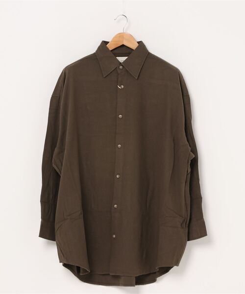 CORISCO(コリスコ)の「CORISCO ネル BIG シャツ (M1)(シャツ/ブラウス・メンズ・アイボリー/ブラウン/ベージュ/その他1/その他2/その他3/その他4/その他5/その他6/その他7・MEDIUM/LARGE)」の3枚目の写真