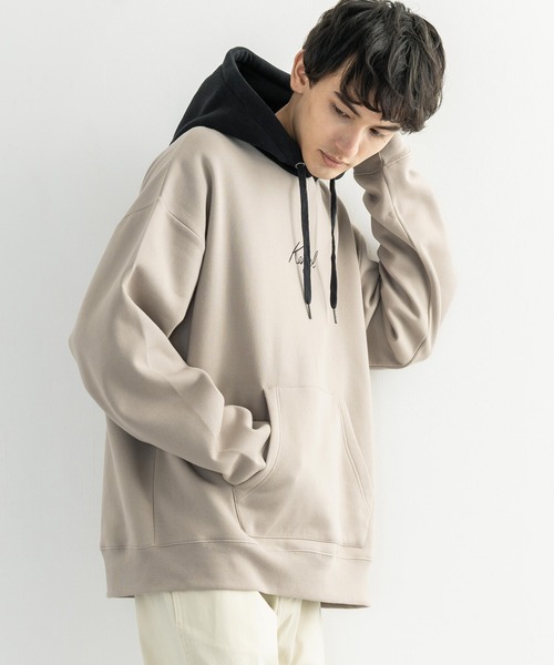 KANGOL(カンゴール)の「KANGOL カンゴール 別注 裏起毛 フーディー クレリックBIGパーカー(パーカー・メンズ・ブラック/ベージュ/ブラウン/グレー/オフホワイト/ブルー/グリーン・S/M/L/XL)」の19枚目の写真