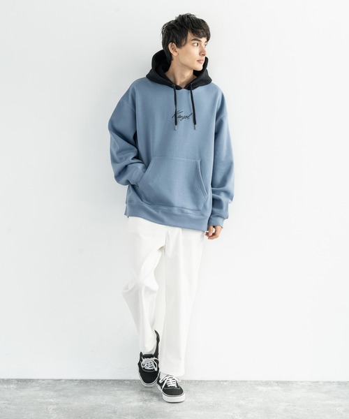 KANGOL(カンゴール)の「KANGOL カンゴール 別注 裏起毛 フーディー クレリックBIGパーカー(パーカー・メンズ・ブラック/ベージュ/ブラウン/グレー/オフホワイト/ブルー/グリーン・S/M/L/XL)」の20枚目の写真