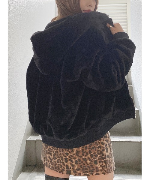 one way（ワンウェイ）の「ショートファージャケット（その他アウター・レディース・ホワイト/ブラック/ライトブラウン/ライトピンク・FREE）」の12枚目の写真