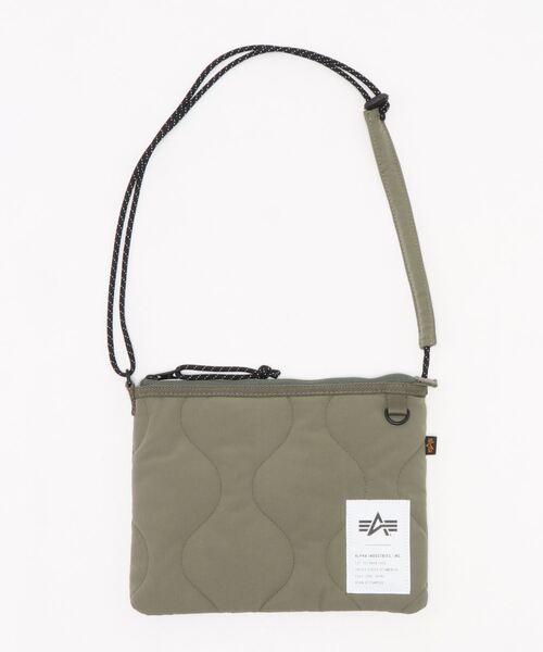 Alpha Industries（アルファインダストリーズ）の「【ALPHA】キルトサコッシュ（ショルダーバッグ・レディース・ベージュ/オリーブ・ONE SIZE）」の2枚目の写真