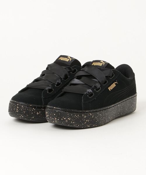 早割手数料安いのdots Vikky 01bk Bk T Gold スニーカー プーマ スニーカー Puma プーマ のファッション セール プーマ Ribbon Dots Platform Puma スニーカー