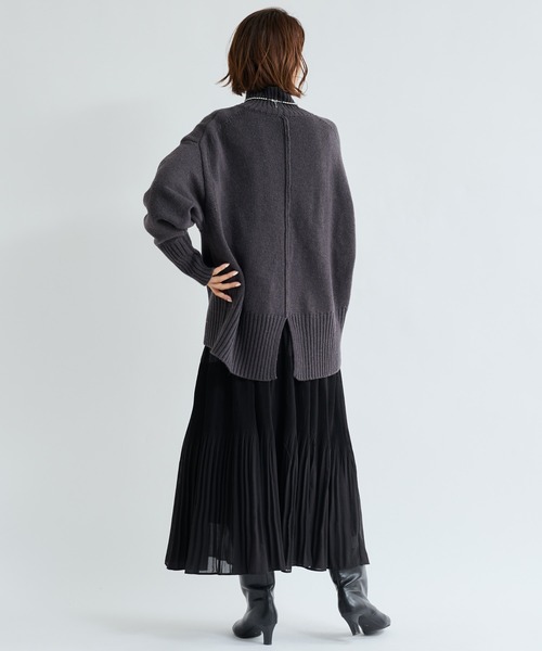 DouDou(ドゥドゥ)の「プリーツティアードワンピース(ワンピース・レディース・ブラック/ラベンダー・FREE)」の16枚目の写真