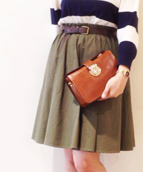 Kastane（カスタネ）の「【Kastane】2WAYショルダーBAG（ショルダーバッグ・レディース・ネイビー/キャメル/レッド・FREE）」の3枚目の写真