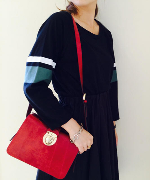 Kastane（カスタネ）の「【Kastane】2WAYショルダーBAG（ショルダーバッグ・レディース・ネイビー/キャメル/レッド・FREE）」の15枚目の写真