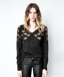 ZADIG&VOLTAIRE（ザディグ　エ　ヴォルテール）の「AZURA ML STARS PULL MERINOS LUREX（ニット/セーター）」