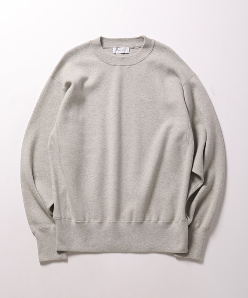 ADAM ET ROPE'（アダムエロペ）の「カシミアブレンドベビータッチクルーネック（ニット/セーター・メンズ・ライトグレー/ネイビー/グレイッシュブルー・L/M）」の2枚目の写真