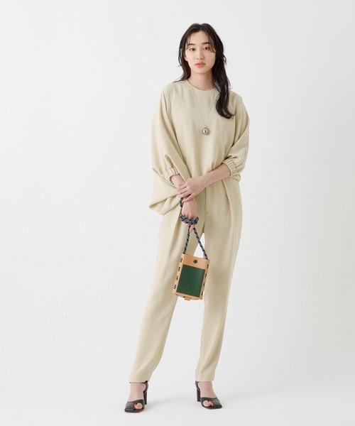 ADAM ET ROPE'（アダムエロペ）の「【TRICOTE'】コードレザーBAG（ショルダーバッグ・レディース・ブラック/ベージュ/ピンク・FREE）」の9枚目の写真