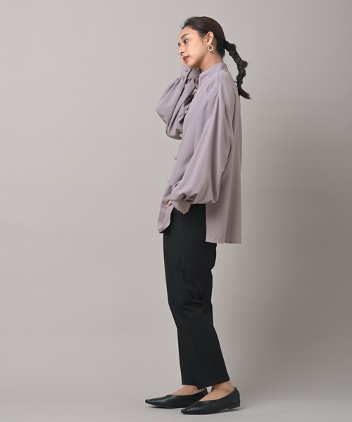 rps(アールピーエス)の「スパンブロードチャイナブラウス(シャツ/ブラウス・レディース・オフホワイト/ラベンダー/チャコールグレー・M)」の11枚目の写真