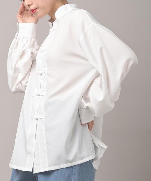 rps(アールピーエス)の「スパンブロードチャイナブラウス(シャツ/ブラウス・レディース・オフホワイト/ラベンダー/チャコールグレー・M)」の20枚目の写真