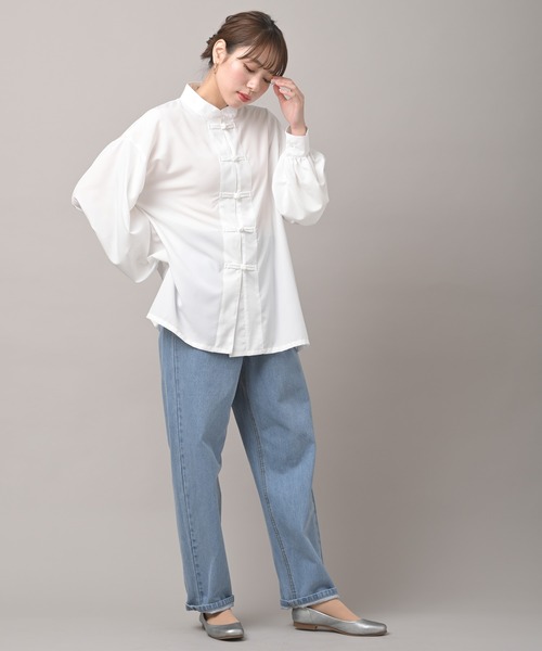 rps(アールピーエス)の「スパンブロードチャイナブラウス(シャツ/ブラウス・レディース・オフホワイト/ラベンダー/チャコールグレー・M)」の19枚目の写真