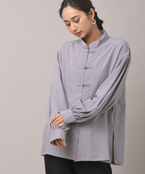 rps(アールピーエス)の「スパンブロードチャイナブラウス(シャツ/ブラウス・レディース・オフホワイト/ラベンダー/チャコールグレー・M)」の22枚目の写真