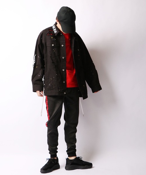 RE730（アールイーセブンサーティー）の「RE730 ハードダメージビッグGジャン（デニムジャケット・メンズ・ホワイト/ブラック/サックスブルー・M/XL/L）」の21枚目の写真