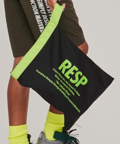 RE/SP(アールイーエスピー)の「RE/SP Shoes case / アールイーエスピー シューズケース(シューケア用品・キッズ・ブラック/ネイビー/ライム・FREE)」の2枚目の写真