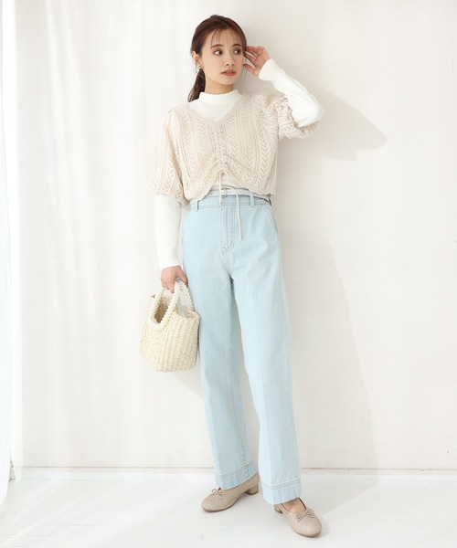 one after another NICE CLAUP(ワンアフターアナザーナイスクラップ)の「パール雑材かごバッグ(かごバッグ・レディース・ナチュラル・ONE SIZE)」の8枚目の写真