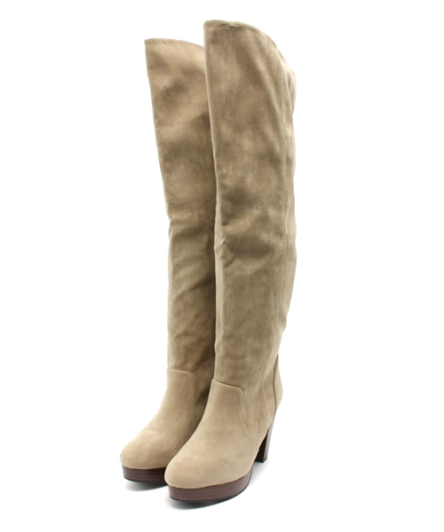 Heather（ヘザー）の「スタックヒールニーハイブーツ　554401（ブーツ・レディース・ブラック/ブラウン/ライトベージュ・LARGE/MEDIUM）」の16枚目の写真