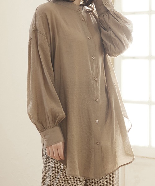 MATCH&more（マッチアンドモア）の「シアーレースアップシャツ（シャツ/ブラウス・レディース・オフホワイト/ブラウン・FREE）」の19枚目の写真