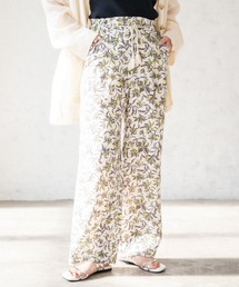 リーフフラワーイージーパンツ