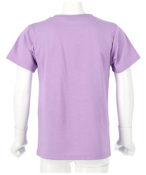 ANAP kids（アナップキッズ）の「吸水速乾アドレスロゴTシャツ（Tシャツ/カットソー・キッズ・オフホワイト/カーキ/ブラック/ラベンダー/サックスブルー/スミクロ/ライム/ベージュ・L/S/M）」の13枚目の写真