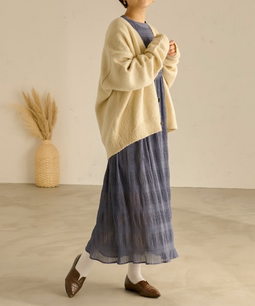 Ambre Neige（アンブルネージュ）の「マジョリカワンピース／【WEB/EC限定商品】（ワンピース・レディース・ブラック/イエロー/ダークブルー・FREE）」の2枚目の写真