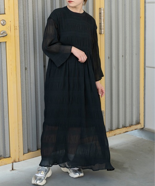 Ambre Neige（アンブルネージュ）の「マジョリカワンピース／【WEB/EC限定商品】（ワンピース・レディース・ブラック/イエロー/ダークブルー・FREE）」の21枚目の写真