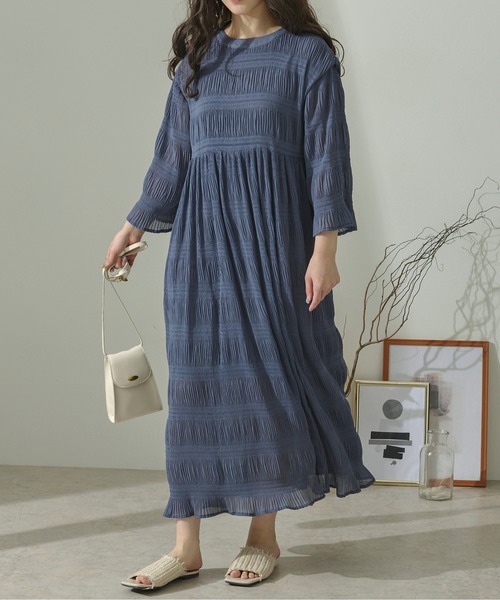 Ambre Neige（アンブルネージュ）の「マジョリカワンピース／【WEB/EC限定商品】（ワンピース・レディース・ブラック/イエロー/ダークブルー・FREE）」の8枚目の写真