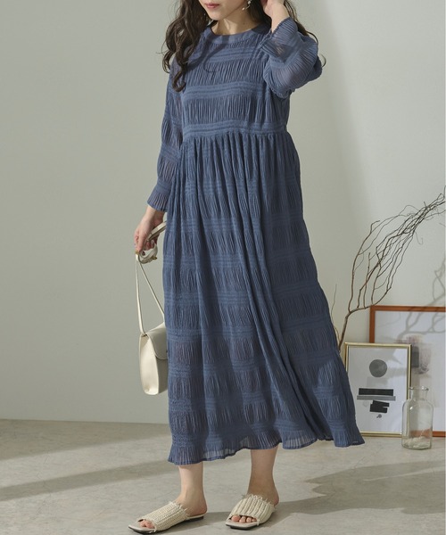 Ambre Neige（アンブルネージュ）の「マジョリカワンピース／【WEB/EC限定商品】（ワンピース・レディース・ブラック/イエロー/ダークブルー・FREE）」の11枚目の写真