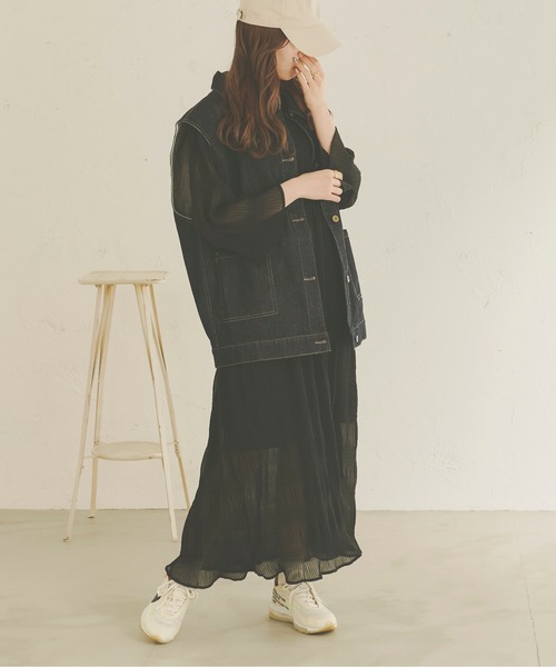 Ambre Neige（アンブルネージュ）の「マジョリカワンピース／【WEB/EC限定商品】（ワンピース・レディース・ブラック/イエロー/ダークブルー・FREE）」の13枚目の写真