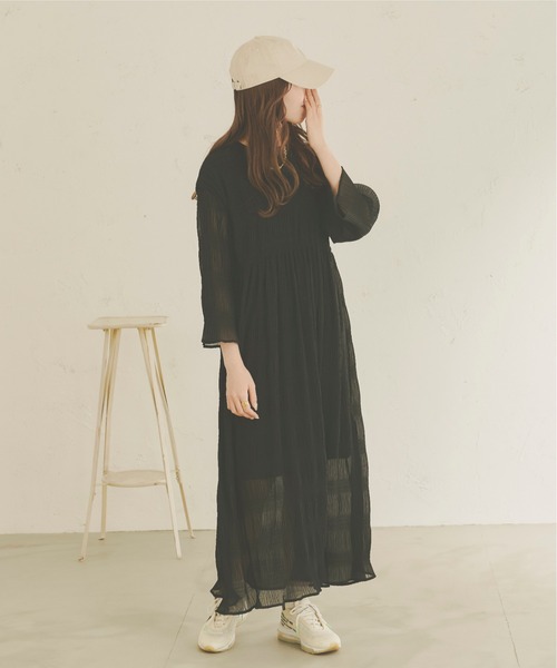 Ambre Neige（アンブルネージュ）の「マジョリカワンピース／【WEB/EC限定商品】（ワンピース・レディース・ブラック/イエロー/ダークブルー・FREE）」の14枚目の写真