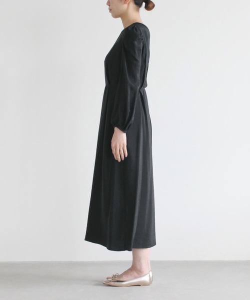 kaene（カエン）の「透けシフォンオーガンジーワンピース（ドレス・レディース・ブラック/ベージュ系その他/パープル・36/34/38）」の16枚目の写真