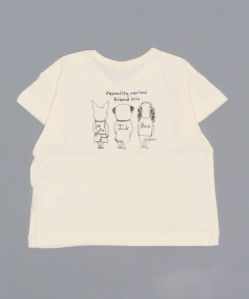 DILASH（ディラッシュ）の「ドッグキャラプリントTシャツ（Tシャツ/カットソー・キッズ・ブラウン/アイボリー・110/140/130/90/100/120/80）」の4枚目の写真