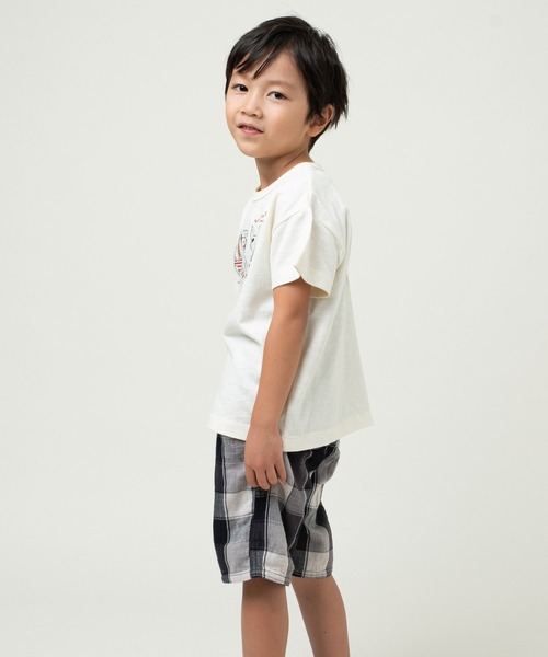 DILASH（ディラッシュ）の「ドッグキャラプリントTシャツ（Tシャツ/カットソー・キッズ・ブラウン/アイボリー・110/140/130/90/100/120/80）」の7枚目の写真