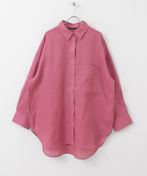 KBF+（ケービーエフプラス）の「KBF+　Terre de Lin Bigシャツ（シャツ/ブラウス・レディース・ベージュ系その他/パープル系その他/ブルー・ONE）」の21枚目の写真