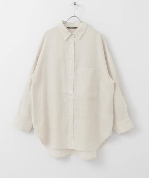 KBF+（ケービーエフプラス）の「KBF+　Terre de Lin Bigシャツ（シャツ/ブラウス・レディース・ベージュ系その他/パープル系その他/ブルー・ONE）」の22枚目の写真