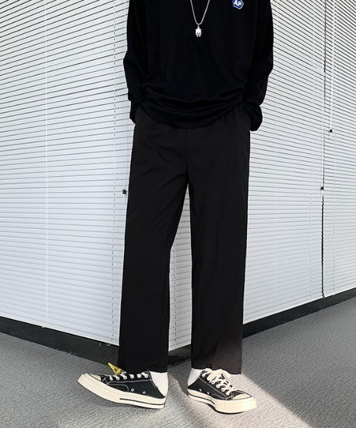 KOR(ケーオーアール)の「ワイドパンツ(スラックス・メンズ・ブラック・M/L/XL/2XL)」の8枚目の写真