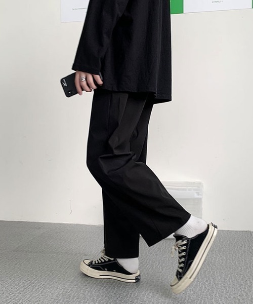 KOR(ケーオーアール)の「ワイドパンツ(スラックス・メンズ・ブラック・M/L/XL/2XL)」の7枚目の写真
