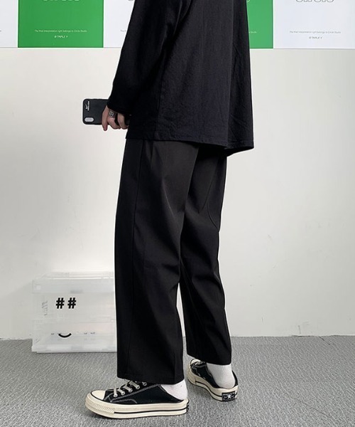 KOR(ケーオーアール)の「ワイドパンツ(スラックス・メンズ・ブラック・M/L/XL/2XL)」の6枚目の写真