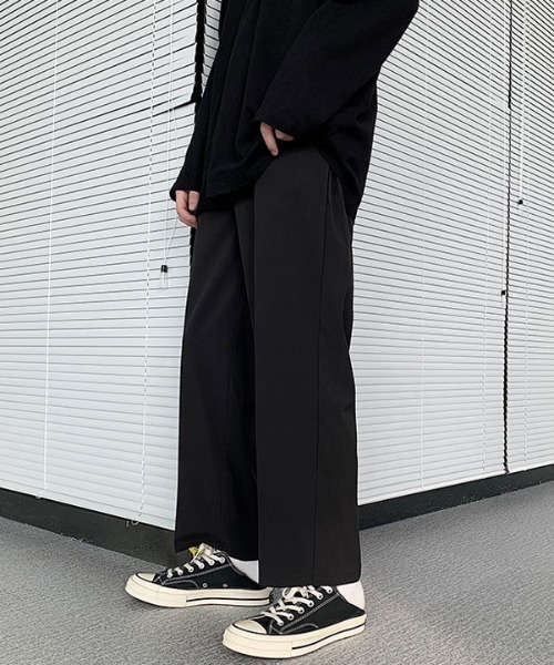 KOR(ケーオーアール)の「ワイドパンツ(スラックス・メンズ・ブラック・M/L/XL/2XL)」の3枚目の写真