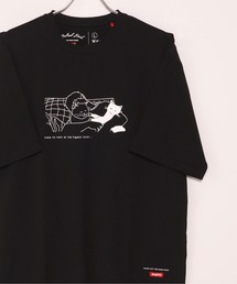 フロント イラストプリント 裾ワンポイント コットン 半袖 Tシャツ