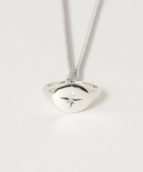 603(ロクマルサン)の「603-men “Diamond(ダイヤモンド) Signet”ネックレス/リング(ネックレス・メンズ・シルバー・FREE)」の4枚目の写真