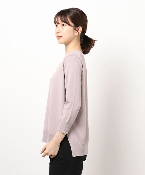 LE FOYER（ルフォワイエ）の「ベーシックニット（ニット/セーター・レディース・ピンク/ベージュ/ブラック・38）」の4枚目の写真