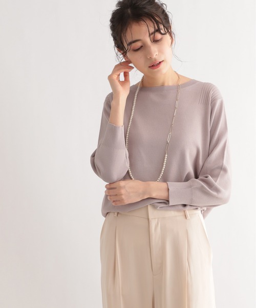 LE FOYER（ルフォワイエ）の「ベーシックニット（ニット/セーター・レディース・ピンク/ベージュ/ブラック・38）」の3枚目の写真