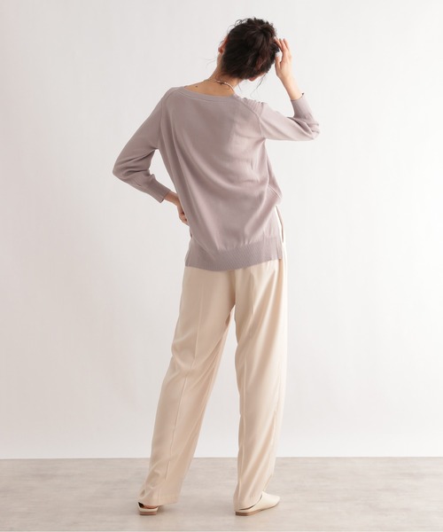 LE FOYER（ルフォワイエ）の「ベーシックニット（ニット/セーター・レディース・ピンク/ベージュ/ブラック・38）」の18枚目の写真