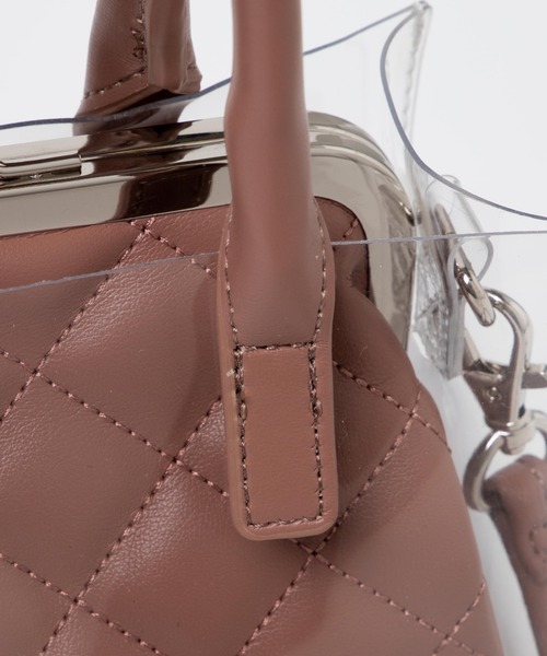 WEGO（ウィゴー）の「WEGO/マルチハンドルがま口クリアショルダーバッグ（ショルダーバッグ・レディース・オフホワイト/その他2/その他3/その他1/ブラック/ホワイト系その他/ブラック系その他/ピンク・FREE）」の21枚目の写真