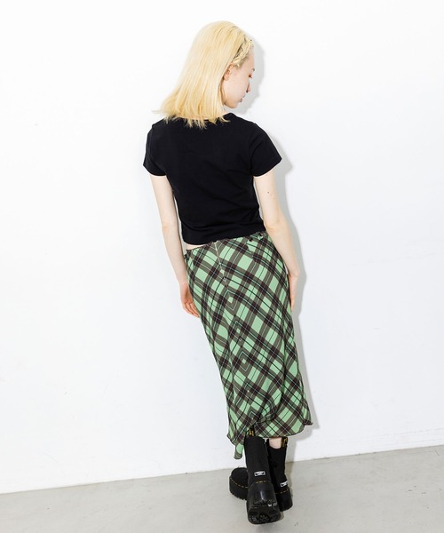 X-girl（エックスガール）の「DIAMOND PLAID MIDI SKIRT（スカート