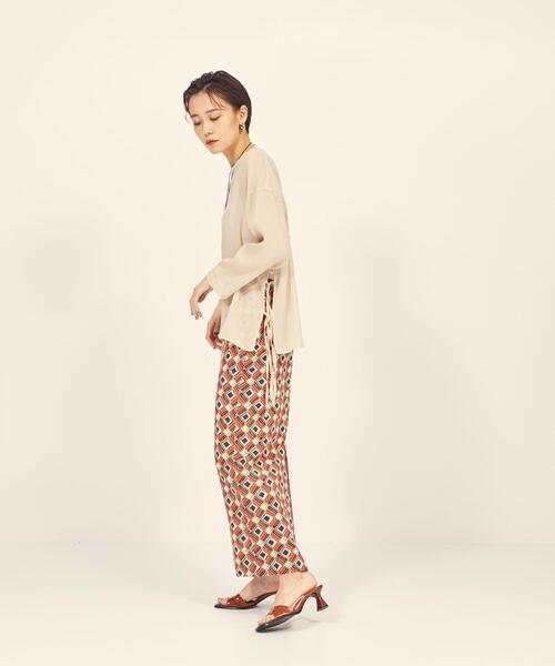 BRACTMENT（ブラクトメント）の「『BRACTMENT(ブラクトメント)』 ジオメトリック プリントパンツ / イージーパンツ（その他パンツ・レディース・ダークブラウン/レッド・FREE）」の18枚目の写真