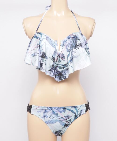 PR01.（ピーアールワン）の「Nuckle Market Leaf Print Bikini