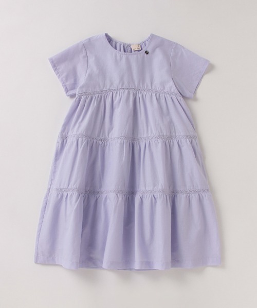 petit main（プティマイン）の「【リンク】ティアードワンピース（ワンピース・キッズ・キナリ/ピンク/ラベンダー・110cm/120cm/80ｃｍ/90cm/100cm/130cm）」の3枚目の写真