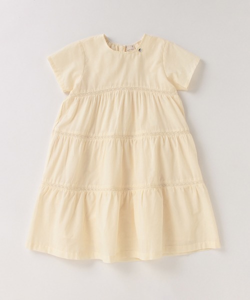 petit main（プティマイン）の「【リンク】ティアードワンピース（ワンピース・キッズ・キナリ/ピンク/ラベンダー・110cm/120cm/80ｃｍ/90cm/100cm/130cm）」の2枚目の写真